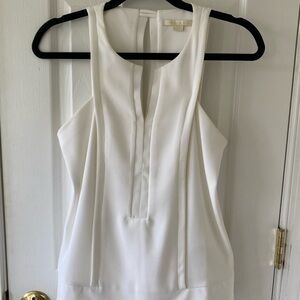 Cooper + Ella White Fitted Sleeveless Tank Top